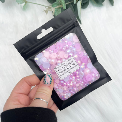 Everything Is Better In Pink - Pearl and Rhinestone mix - 1oz