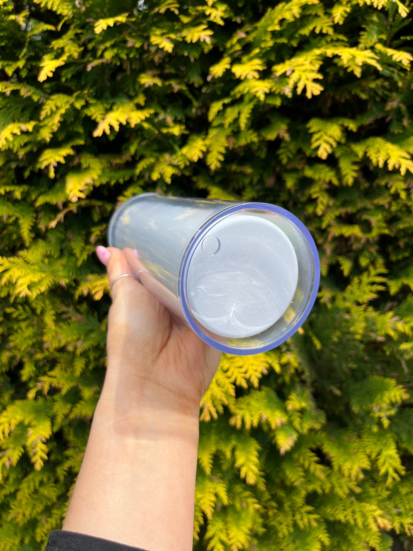 20oz Sublimation Stainless Steel Snowglobe Tumbler White Perfect