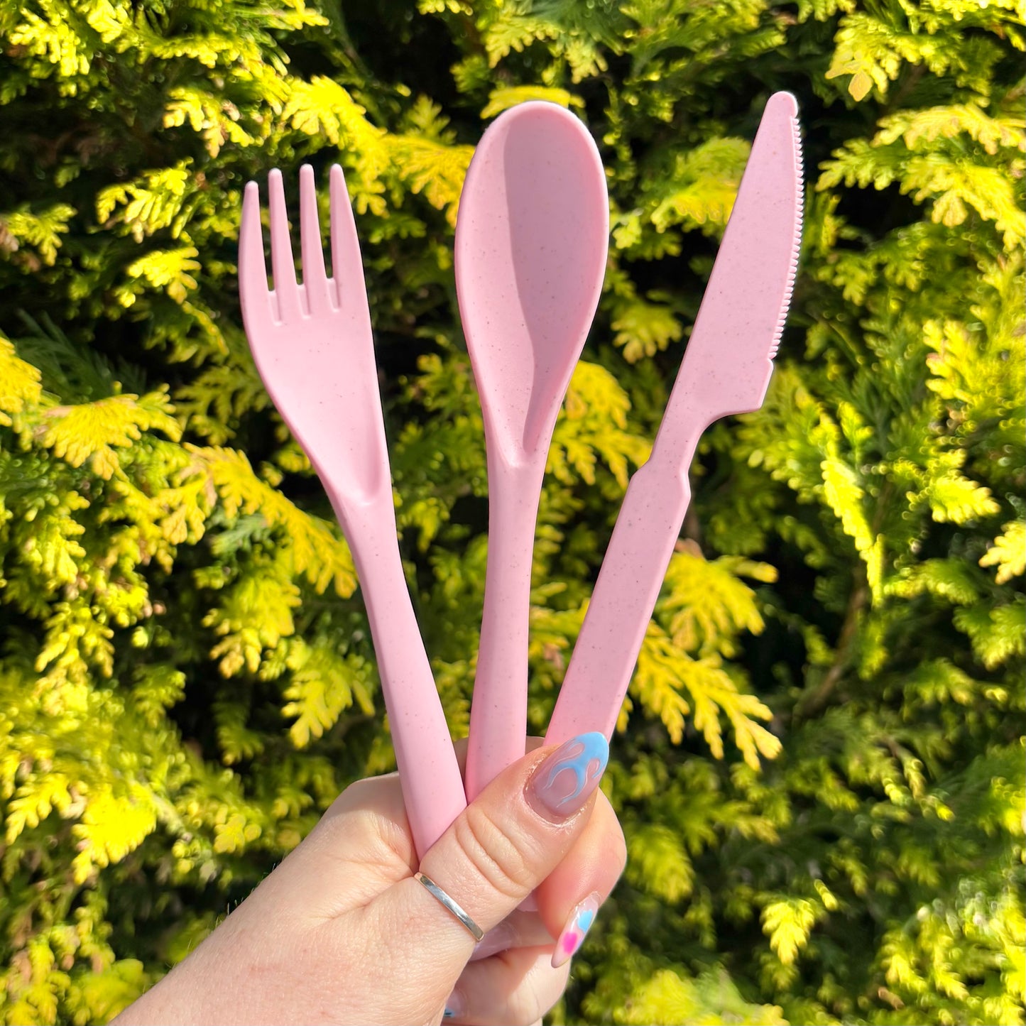 4 Piece Reusable Travel Cutlery Set