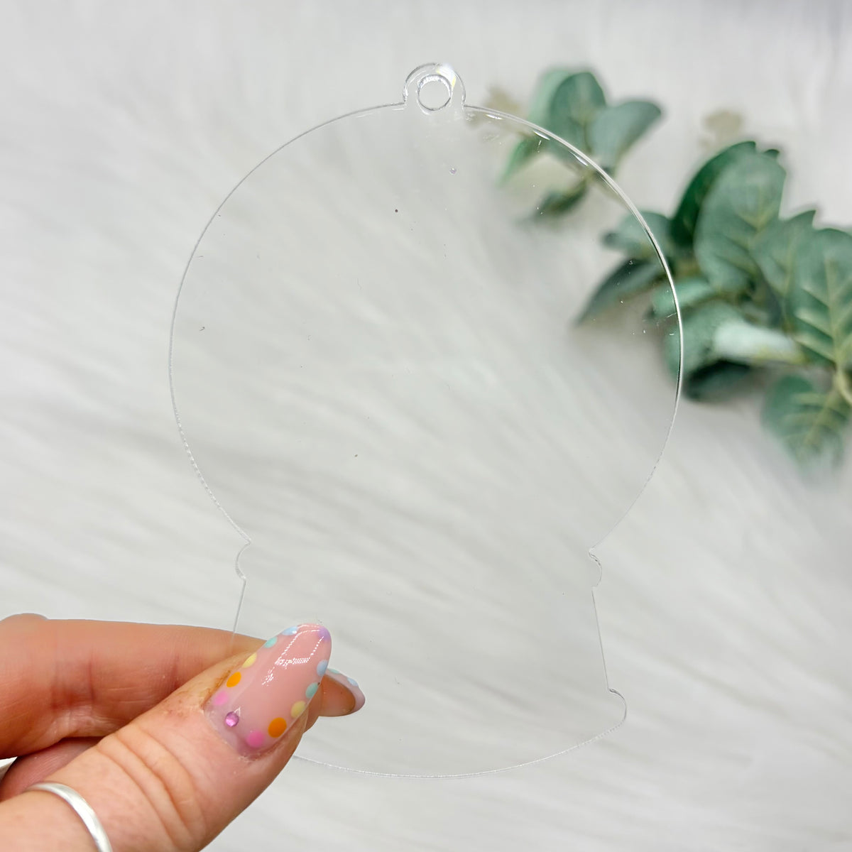 Snowglobe Acrylic Snowglobe Christmas Decoration - White