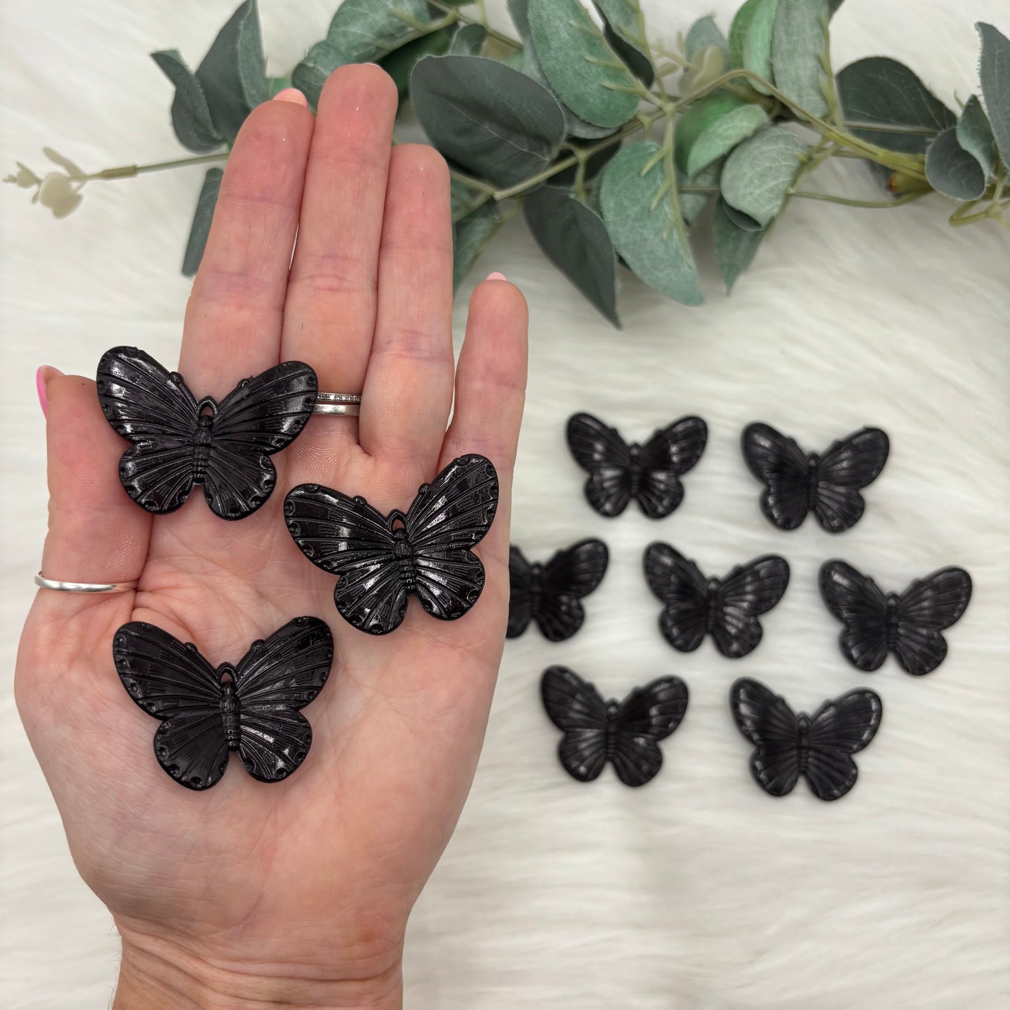 Black Butterfly Cabochon - 10 Pack of Cabochons