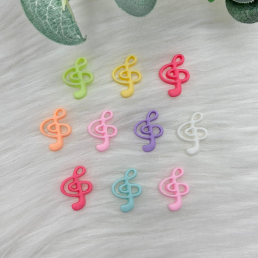 Pastel Musical Notes - Pack of 10 Cabochons