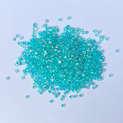 Aqua AB Transparent Resin Rhinestones - 3mm