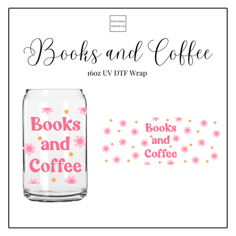 Books & Coffee 16oz UVDTF