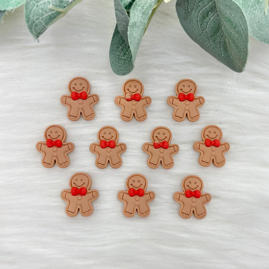 Gingerbread Men - 10 Pack of Cabochons