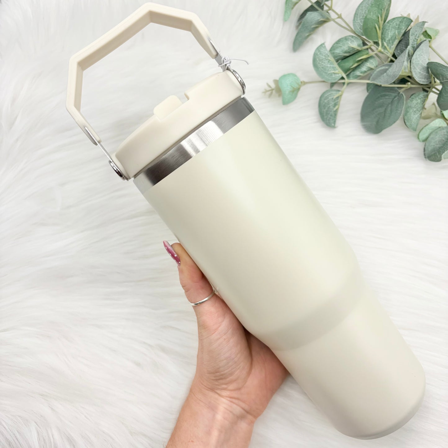 30oz Handled Flip Lid Tumbler
