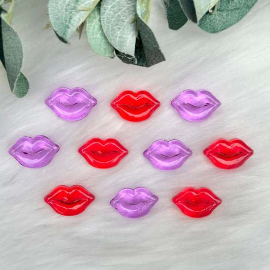 Lips and Kisses - 10 Pack of Cabochons