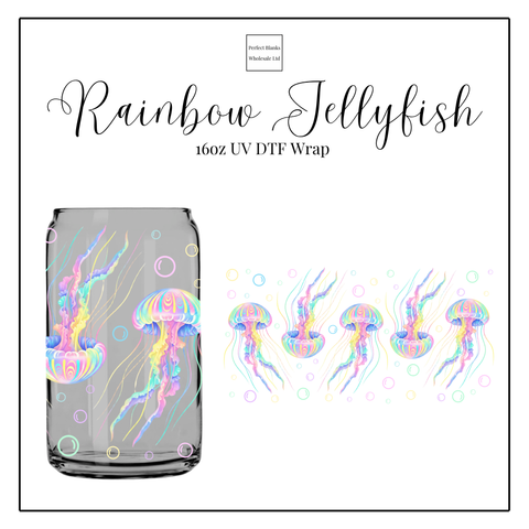 Rainbow Jellyfish 16oz UVDTF