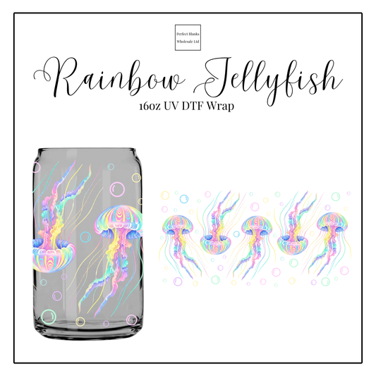 Rainbow Jellyfish 16oz UVDTF