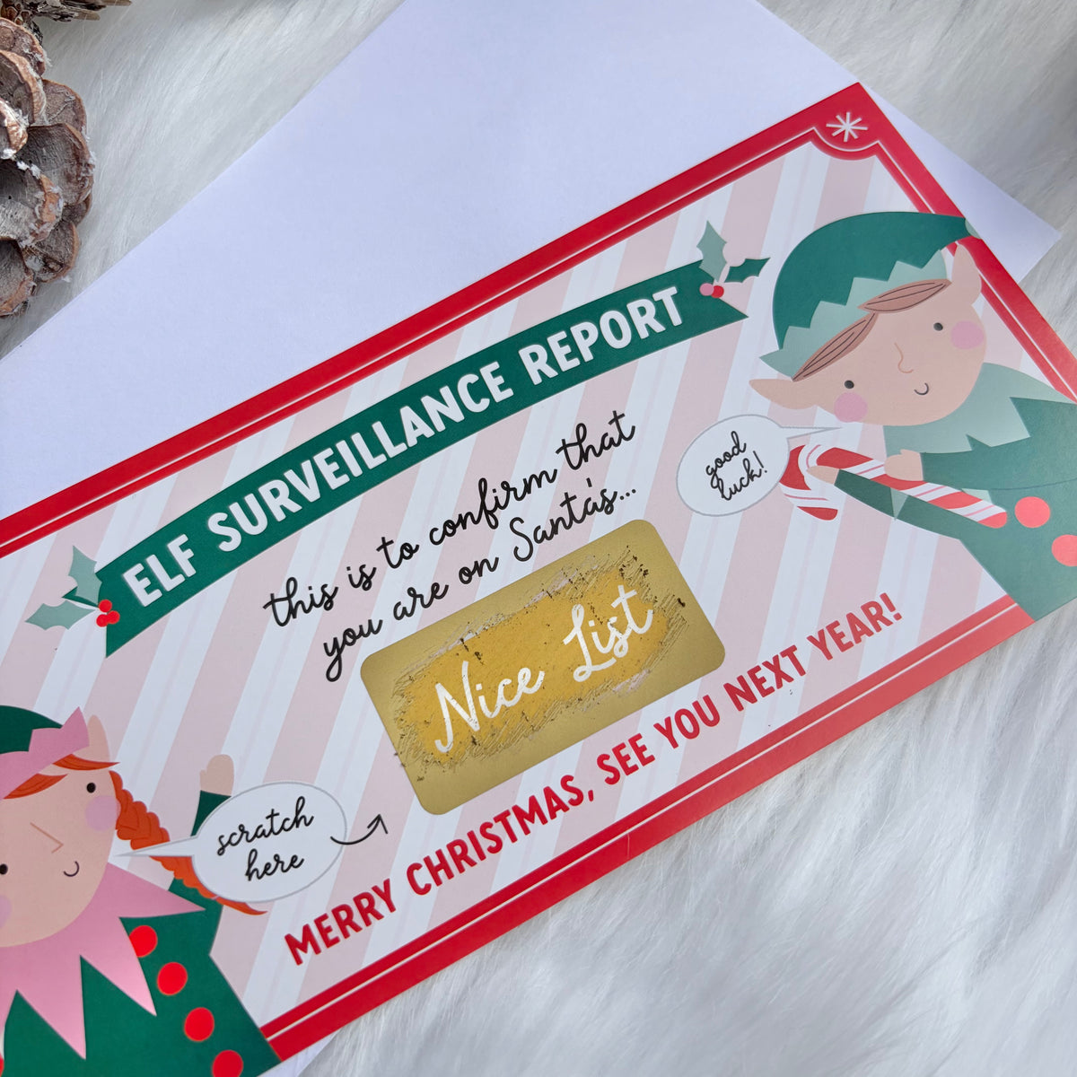 Elf Scratch Off Nice List Certificate