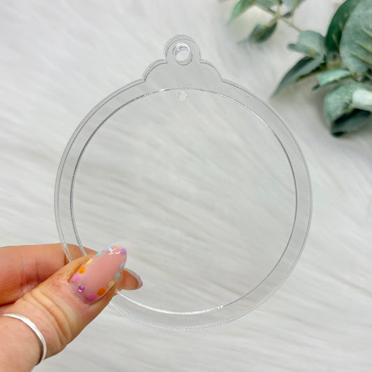 Bauble Acrylic Snowglobe Christmas Decoration