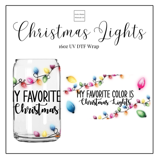 Christmas Lights 16oz UVDTF