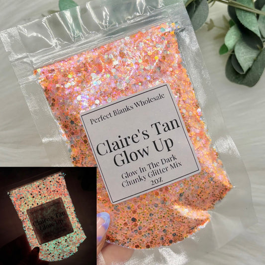 Claire's Tan Glow Up - Chunky Glow In The Dark Glitter