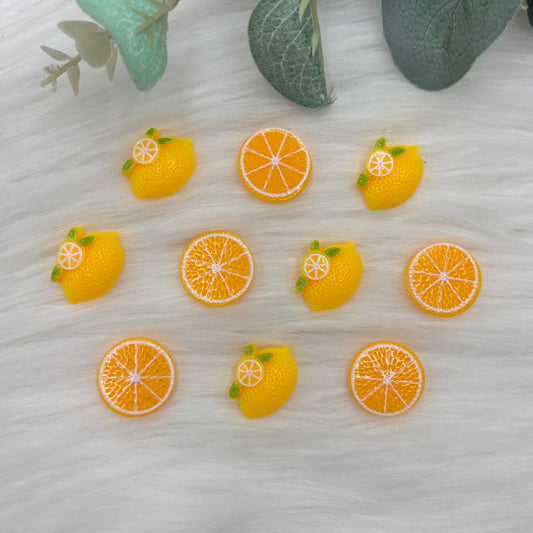 Oranges and Lemons - Pack of 10 Cabochons