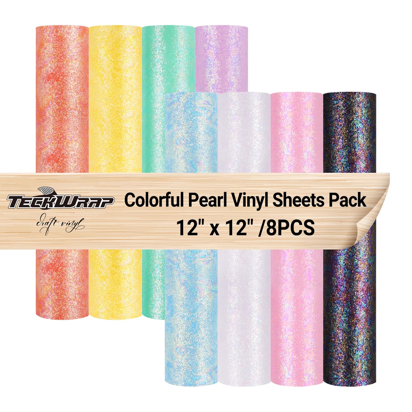 Teckwrap Colourful Pearl Vinyl Sheets Pack(8 PCS)