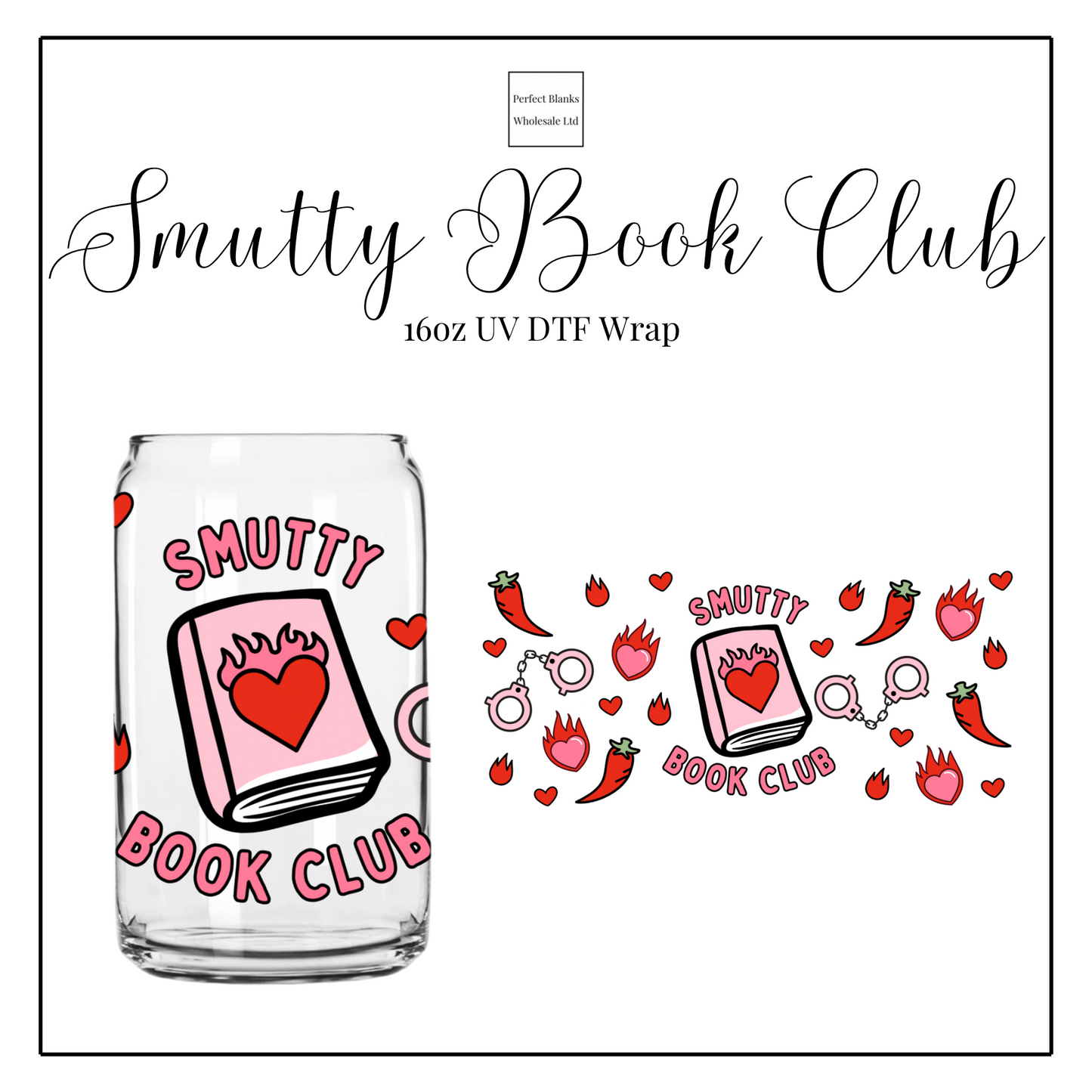 Smutty Book Club 16oz UV DTF