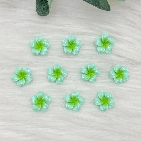 Green Lotus Flower - 10 Pack of Cabochons