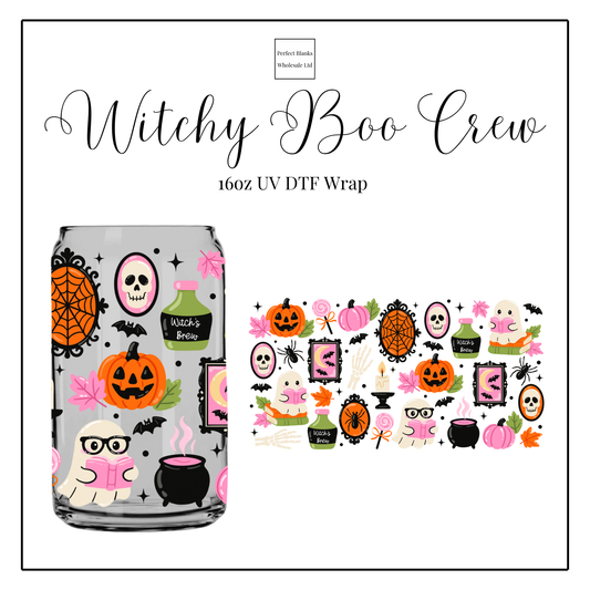 Witchy Boo Crew 16oz UVDTF