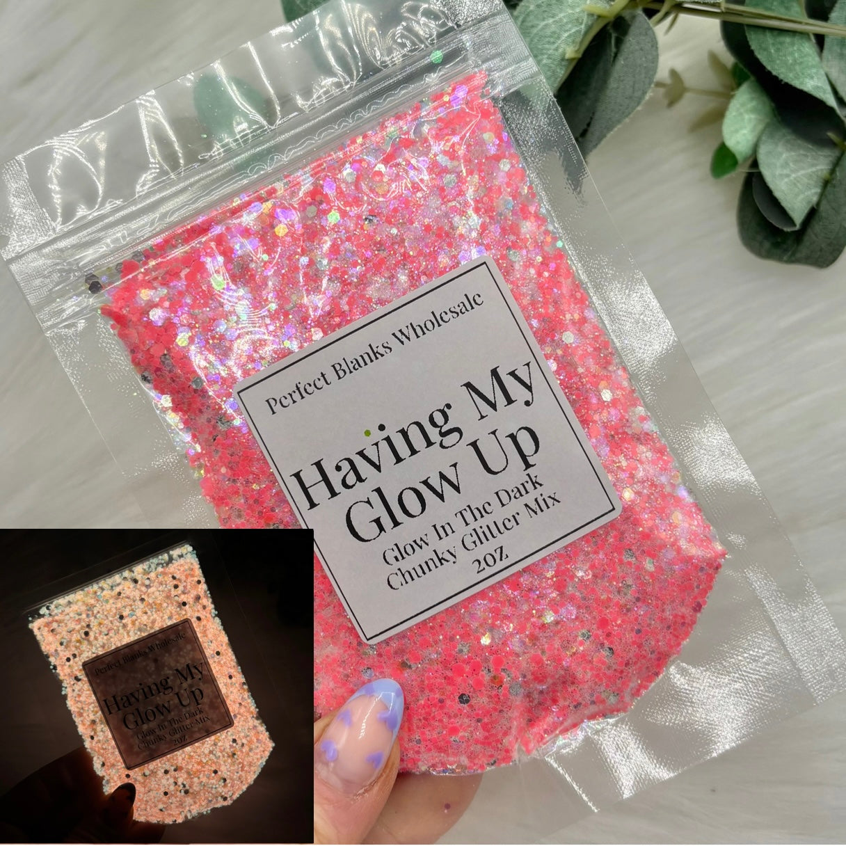 Having My Glow Up - Chunky Glow In The Dark Glitter
