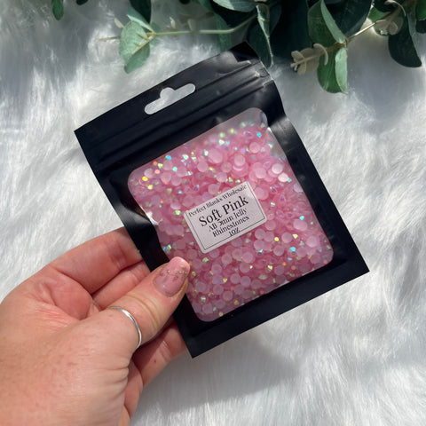 Soft Pink AB Jelly Rhinestones - 5mm