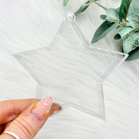 Star Acrylic Snowglobe Christmas Decoration
