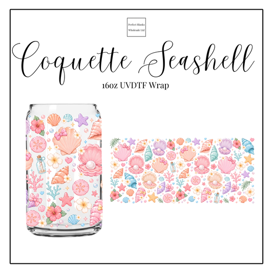Coquette Seashells 16oz UVDTF