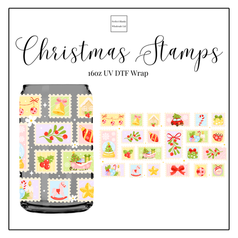 Christmas Stamps 16oz UVDTF