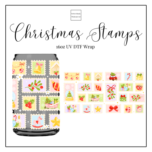 Christmas Stamps 16oz UVDTF