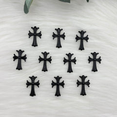 Black Cross Cabochon - 10 Pack of Cabochons