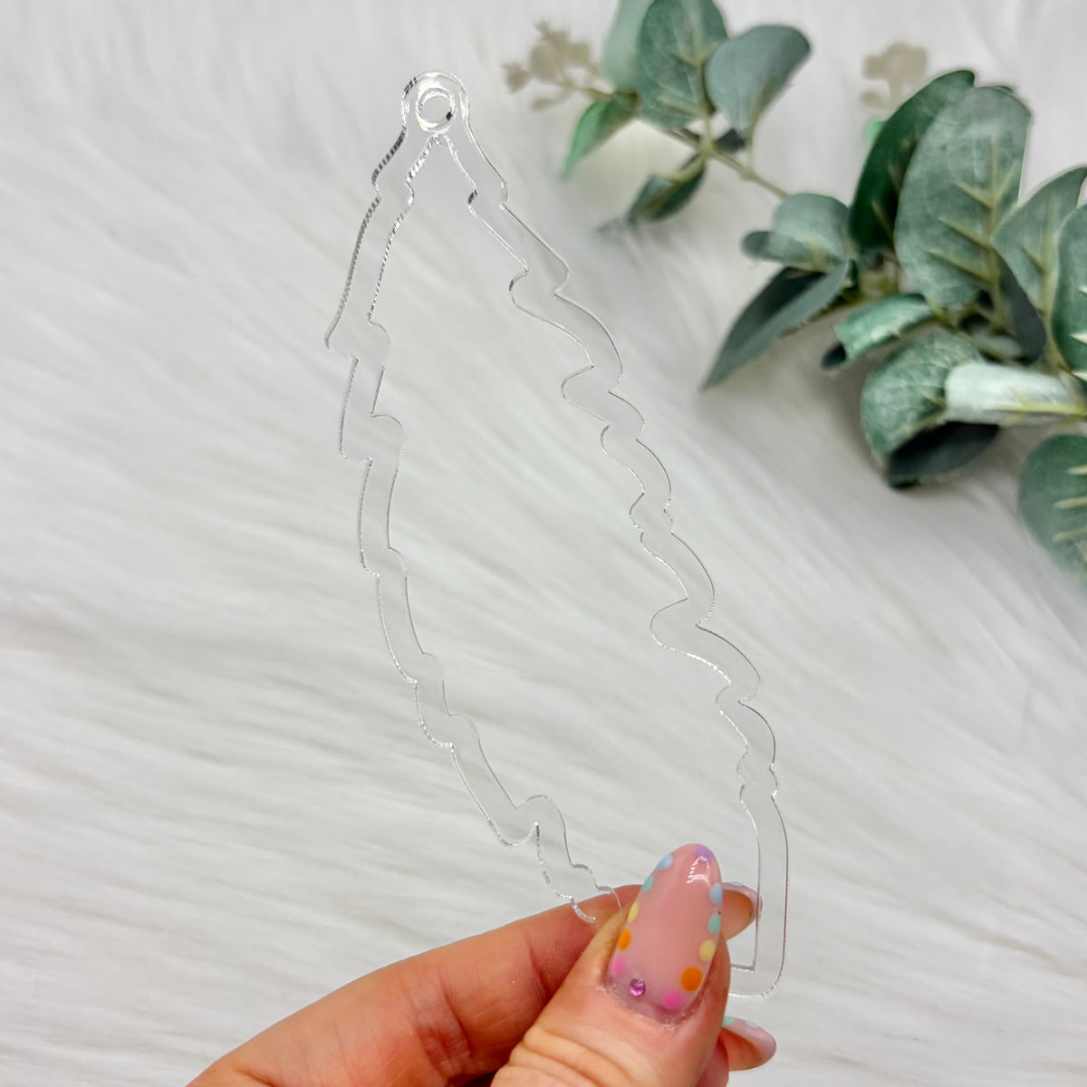 Feather Acrylic Snowglobe Christmas Decoration