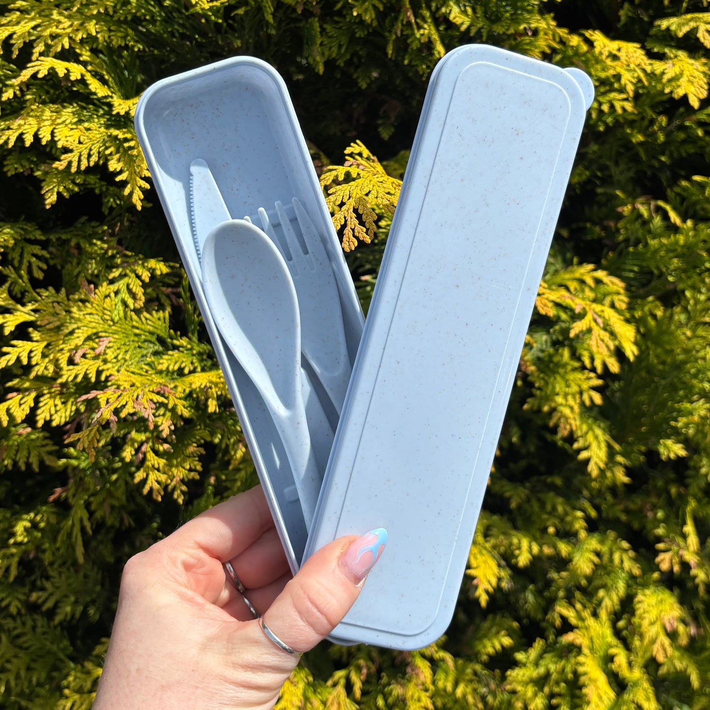 4 Piece Reusable Travel Cutlery Set