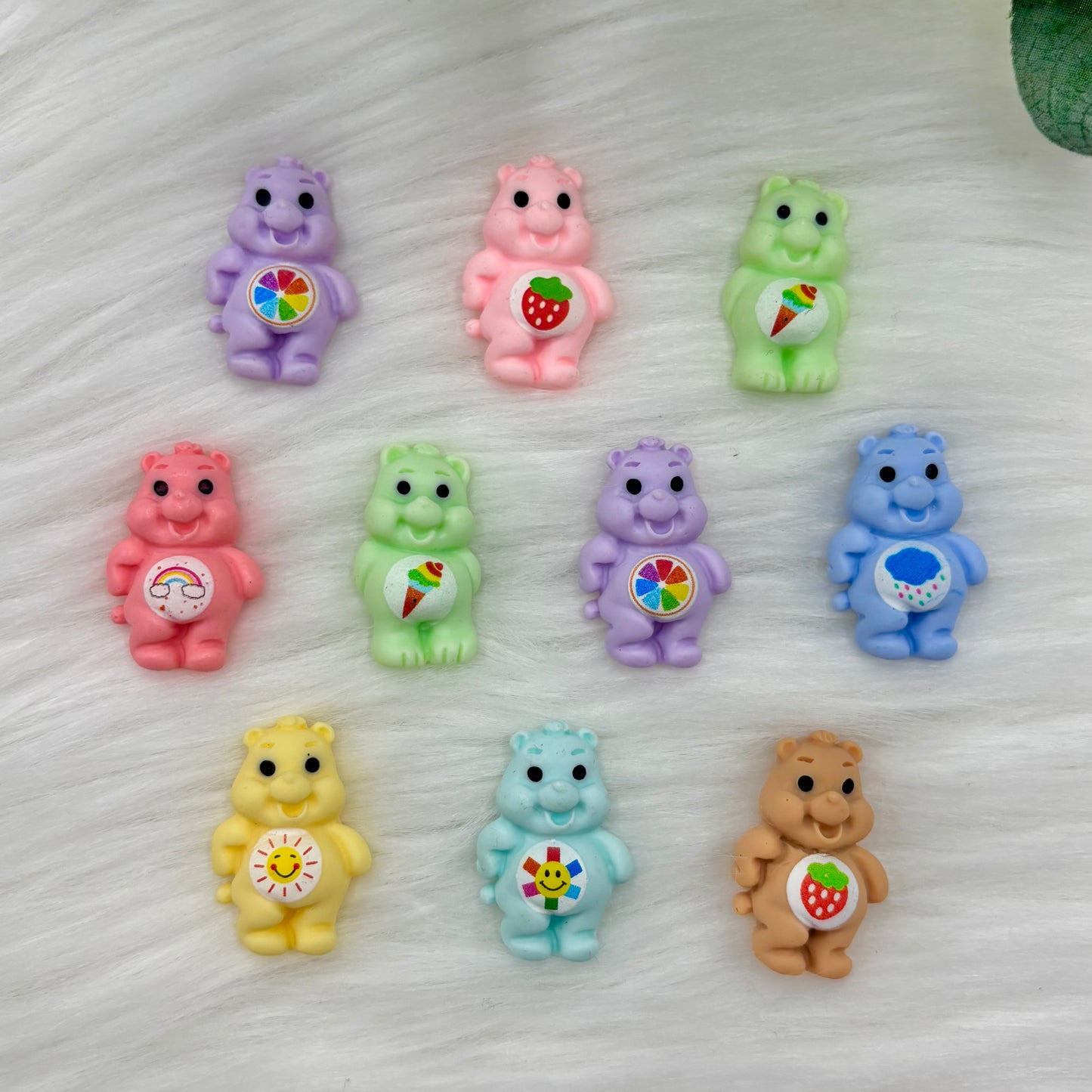 Rainbow Bears - Pack of 10 cabochons