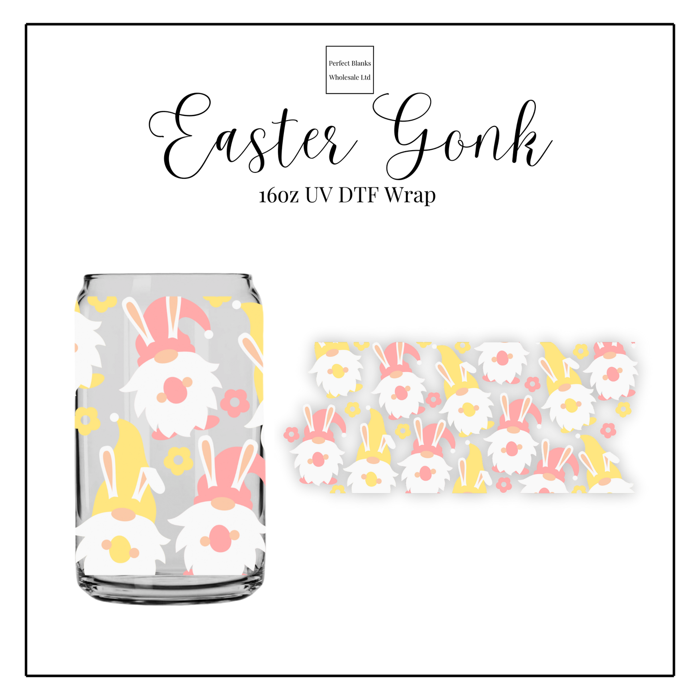 Easter Gonk 16oz UV DTF