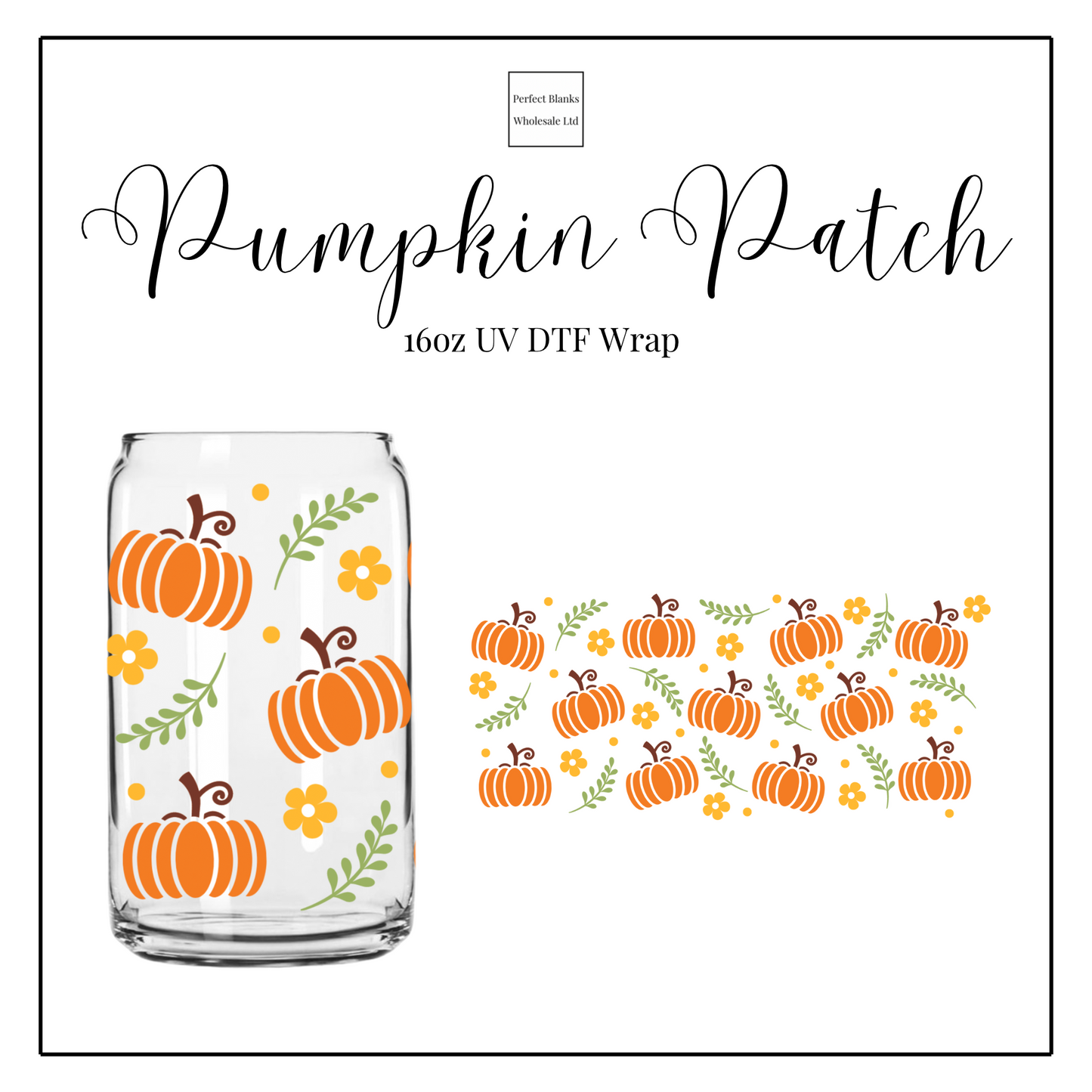 Pumpkin Patch 16oz UV DTF