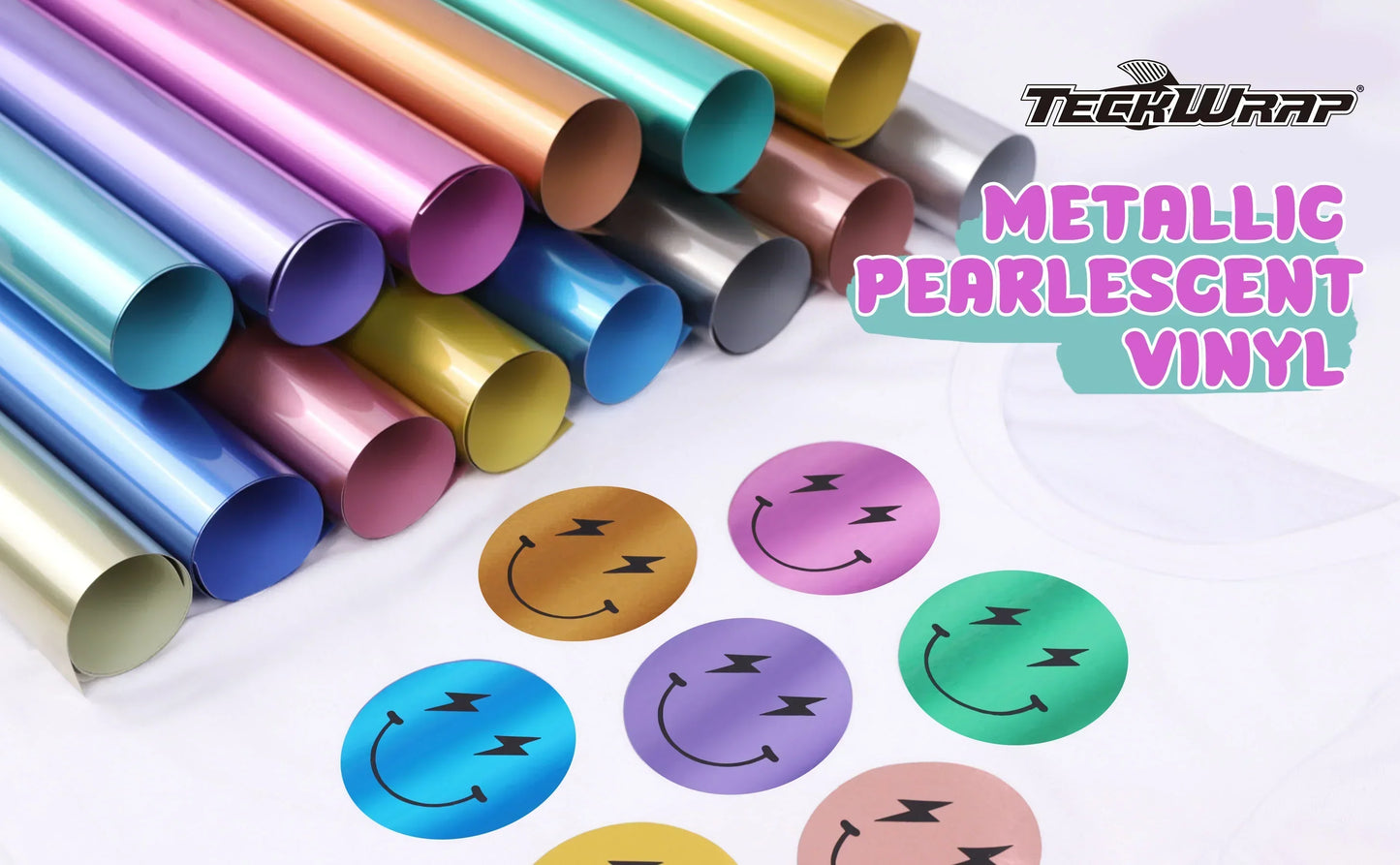 Teckwrap Rose Pink Gold Metallic Pearlescent HTV - 5ft