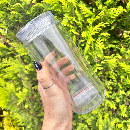 16oz Acrylic Double Walled Tumbler - Clear