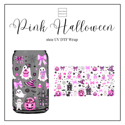 Pink Halloween 16oz UVDTF
