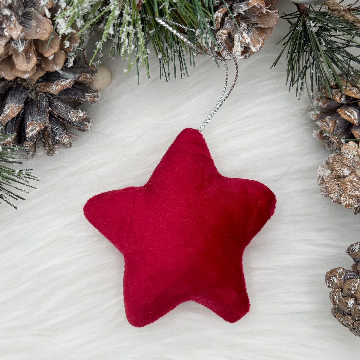 Velvet Star Christmas Tree Decorations