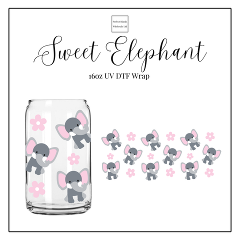 Sweet Elephants 16oz UVDTF