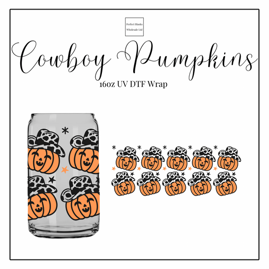 Cowboy Pumpkins 16oz UV DTF