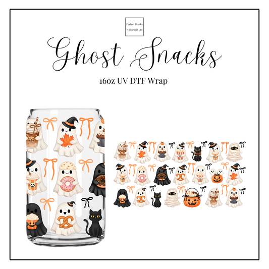 Ghost Snacks 16oz UVDTF