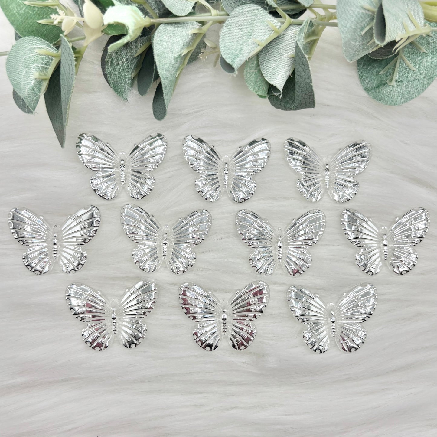 Silver Butterfly Cabochon - 10 Pack of Cabochons