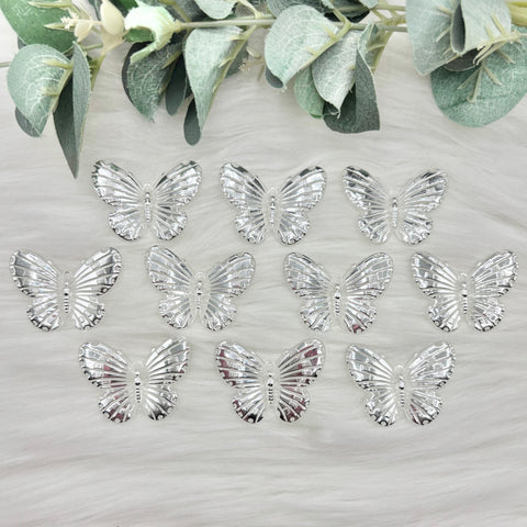 Silver Butterfly Cabochon - 10 Pack of Cabochons