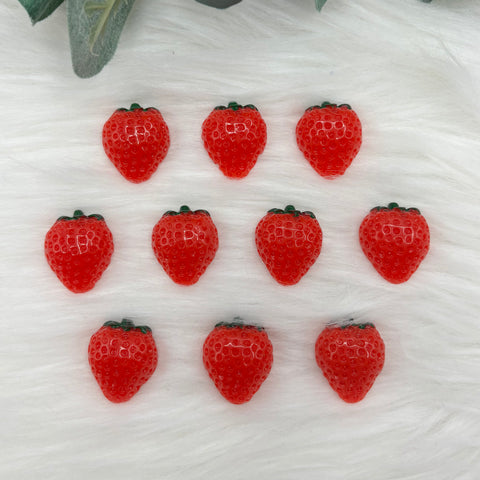 Cute Strawberries - 10 Pack of Cabochons