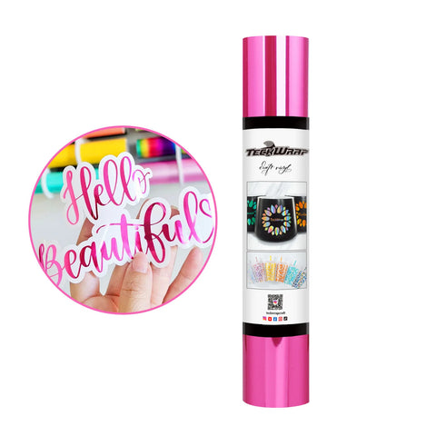 TeckWrap Mirror Chrome Royal Pink Adhesive Vinyl - 5ft