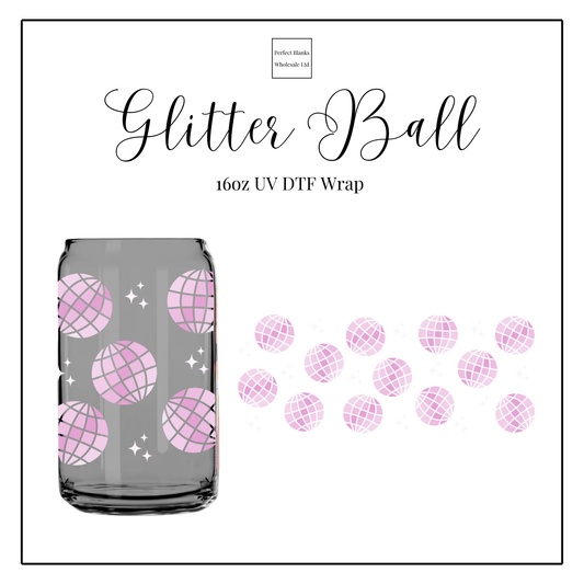 Glitter Ball 16oz UV DTF