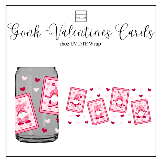 Gonk Valentines Cards 16oz UV DTF