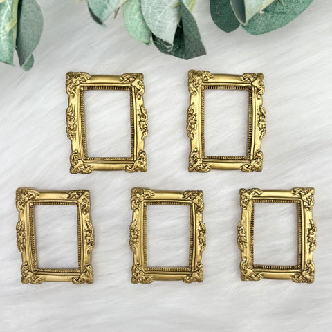 Gold Picture Frames - 5 Pack of Cabochons