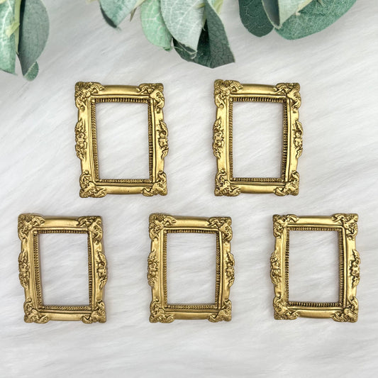 Gold Picture Frames - 5 Pack of Cabochons