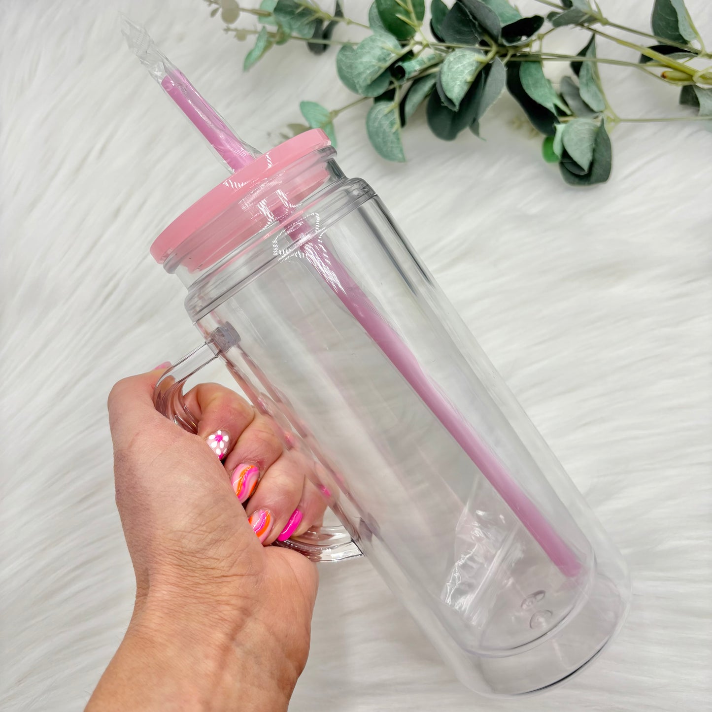 Acrylic Handled 16oz Snowglobe